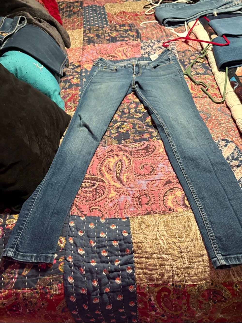 Hollister Women's Skinny Jeans in Light Blue Denim